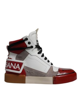 Dolce & Gabbana Multicolor Leather High Top Sneakers Mens Shoes