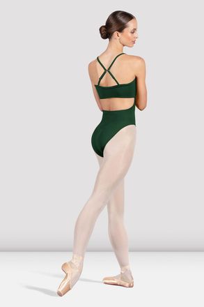 Bloch BLOCH Ladies Emi Open Back Leotard, Evergreen