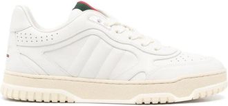 Gucci Schoenen, Dames, Wit, 38 EU, Leer, Panelled Vrouw Witte Sneakers