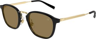 Dunhill DU0105SA Asian Fit 001 Mens Sunglasses Black Size 51