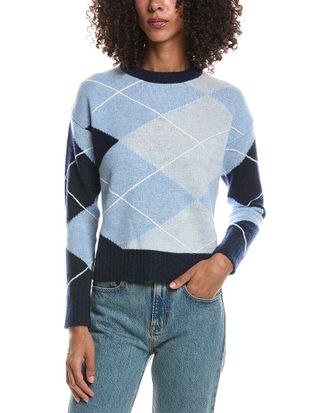 Brodie Argyle Crewneck Cashmere Sweater