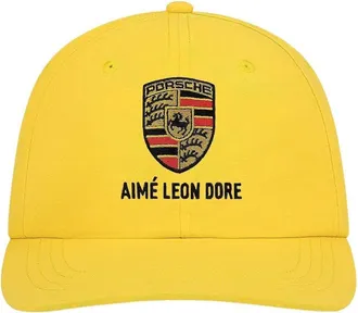 Aim&eacute; Leon Dore x Porsche Nylon Logo Hat Aspen Gold FW25AH049-ASPE
