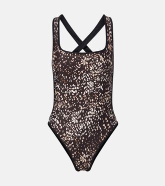 The Attico Leopard-print swimsuit