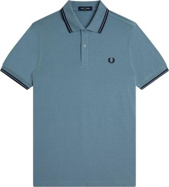 Fred Perry Heren Twin Tip Poloshirt (Blauw)