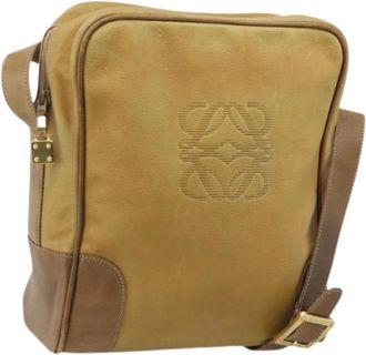 Loewe Pre-owned Shoulder Bag - Dames - Pre-owned - Beige - Maat: ONE Size Leer