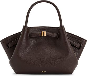 JW PEI Mini Hana Faux Leather Tote in Dark Brown at Nordstrom