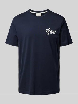 GANT T-Shirt mit Label-Print in Marine, Gr&ouml;&szlig;e S