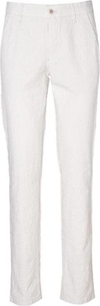 Club Of Comfort Comfort Katoen Elastan Broek - Heren - Slim Fit Broeken - Wit - L - Katoen - Broeken