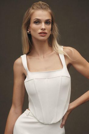 BHLDN Crepe Corset Top