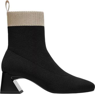 Vivaia Regina Pro Water-Repellent Heeled Boots in Black Cream at Nordstrom, Size 8.5