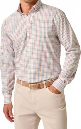 Johnnie-O Performance Button Up Shirt In Kyler Maliblu