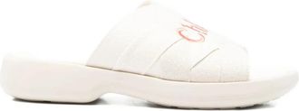 Chlo&eacute; Poolette Slides - Dames - Sandalen - Wit - 36 EU - Polyester - Schoenen