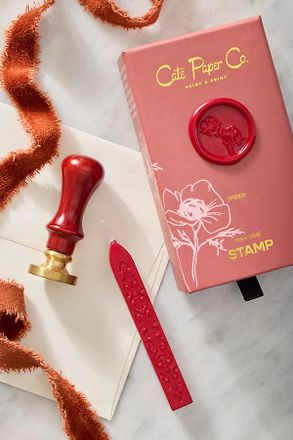 Terrain Poppy Brass Wax Stamp