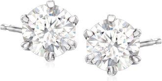 Ross-Simons Moissanite Stud Earrings in Sterling Silver