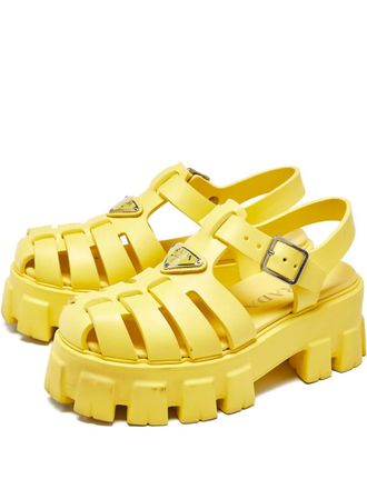 Prada Monolith rubber sandals - Yellow