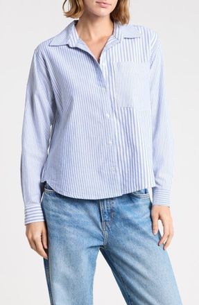Beach Lunch Lounge Cami Stripe Shirt in Dark Blue Multi at Nordstrom, Size X-Small