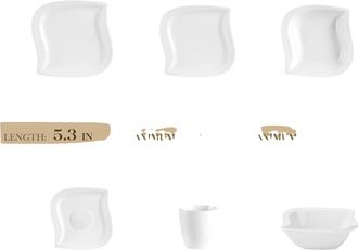 OEM Servizio Di Stoviglie Dal Design Elegante, Adatto Al Microonde E Al Forno, Bianco
