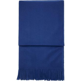 Mango Fringe Scarf in Ink Blue at Nordstrom