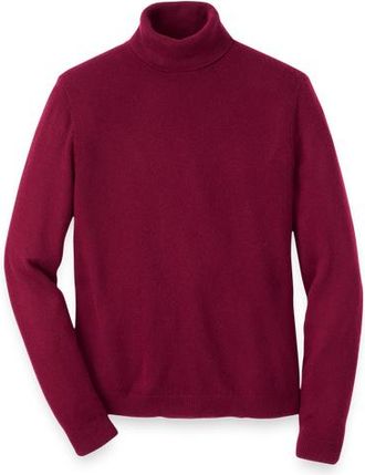 Paul Fredrick Cashmere Turtleneck Sweater in Burgundy at Nordstrom, Size Xx-Large