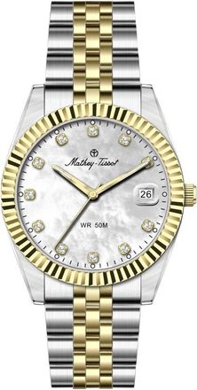 Mathey-Tissot Quartz White Mother of Pearl Dial Ladies Watch H250954A-A