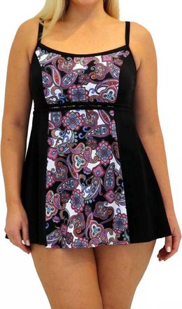 Fit 4 U Double Bow Swimdress - Plus In Afm Regalia