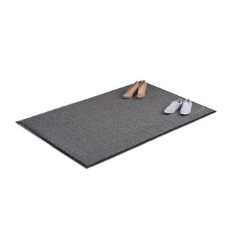 Relaxdays Relaxdays - Felpudo Para Entrada Antideslizante Cl&aacute;sico, Polipropileno-pvc, Gris, 120 X 180 Cm