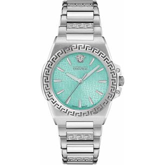 Versace Greca Reaction Horloge - unisex - Accessoires - Grijs - Maat: ONE Size Taf
