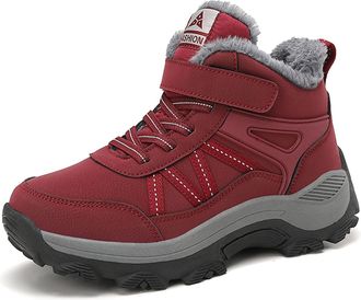 Generic Winter Sports Walking Shoes for Women and Men Leather Insulated Non Slip Warm Sneakers Comfortable Footwear (6.5)