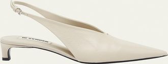 Jil Sander Calfskin Slingback Ballerina Pumps