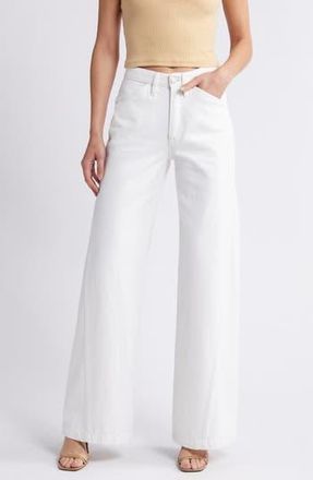 Frame Denim Le Baggy Palazzo Low Rise Wide Leg Jeans in Au Natural Clean at Nordstrom Rack, Size 31