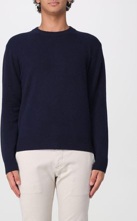 Jacob Cohen Crewneck Long-Sleeve Jumper in Pure Wool with Ribbed Trims