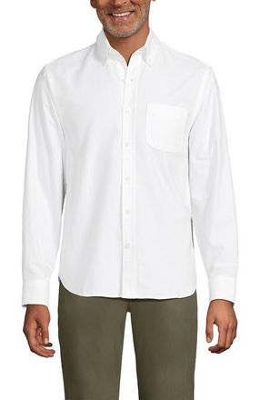 Lands End Traditional Fit Comfort-First Sail Rigger Oxford Shirt in White at Nordstrom, Size Xx-Large