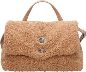 Zanellato Teddy Bear Style Tas in Wit - Dames - Handtassen - Bruin - ONE Size - Nepbont - Tassen