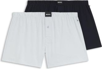 BOSS Two-pack of boxer shorts in stretch cotton