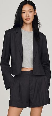 Maeve Avery European Linen Stretch Roll Cuff Shorts