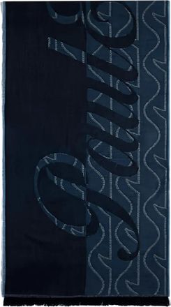Paul & Shark Sciarpa con monogramma in lana - Blu