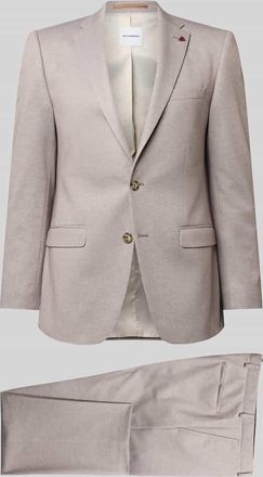 Roy Robson Slim Fit Anzug mit Reverskragen und B&uuml;gelfalte in Beige, Gr&ouml;&szlig;e 24