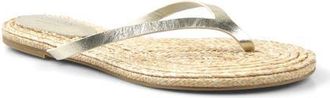 Artisan by Zigi Esterr Leather Flip Flop in Gold Leather at Nordstrom, Size 10