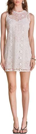 English Factory Sleeveless Openwork Minidress in White at Nordstrom, Size X-Small
