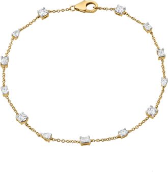 LuvMyJewelry Sigil 14K Gold Lab Grown Diamond Bracelet - 1 Ct