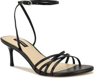 Nine West Gazey Ankle Strap Sandal in Black at Nordstrom, Size 8.5