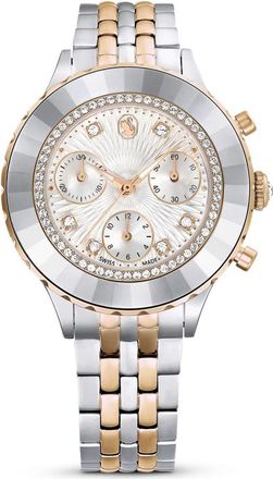 Swarovski Elegante Chrono Horloge voor Vrouwen - Dames - Horloges - Grijs - ONE Size - Accessoires