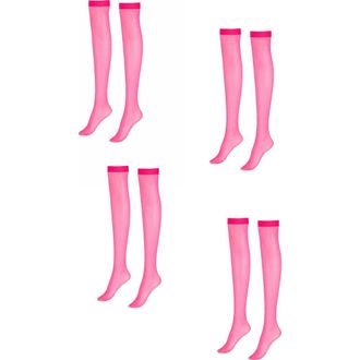 Lechery 8-Pack Glossy Sheer Fashion Socks in Pink at Nordstrom