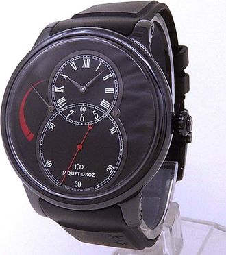 Jaquet Droz Pre-owned Jaquet Droz Grande Seconde Power Reserve Black Dial Mens Watch J027035401