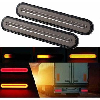 OEM Adecuado Para Luces Traseras Din&aacute;micas Bicolor Amarillas Y Rojas De 100 Led, Para Estacionamiento, Conducci&oacute;n Y Frenado, Apto Para Remolques, Camiones