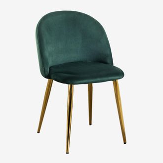Sklum Sklum - Pack De 4 Sillas De Comedor En Terciopelo Kana Verde Jungla