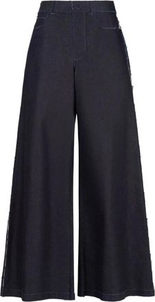 Marni Stijlvolle denim jeans - Dames - Wijde Broeken - Blauw - XS - Denim - Broeken