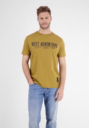 Lerros T-Shirt LERROS LERROS T-Shirt *Next Adventure*, Herren, Gr. S, braun (dried tobacco), 100% Baumwolle, Shirts T-Shirt