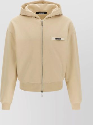 Jacquemus ribbed cuffs hoodie hem