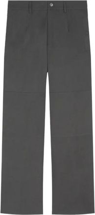 Dries Van Noten Paxer Pants - Heren - Straight fit broeken - Grijs - L - Leer - Broeken